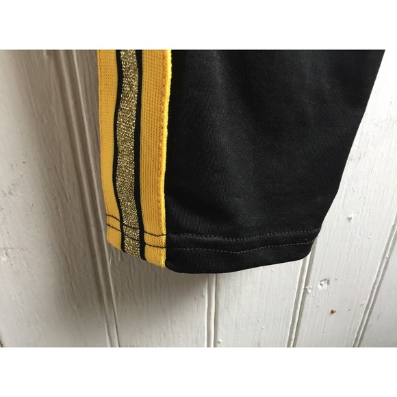 SHEIN Black Pull on pants Athletic Gold Racing Glitter Side Stripe - Size 2XL 16 - Picture 5 of 12